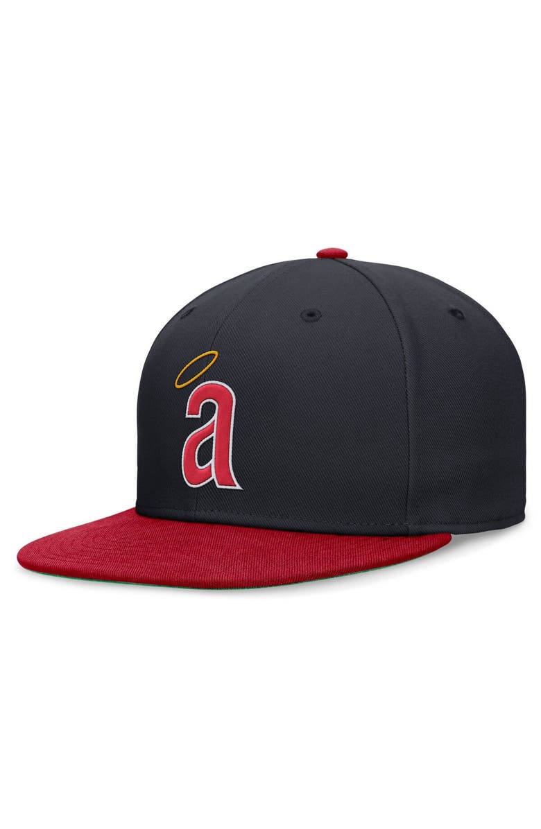 Nike Men's Nike Navy/Red California Angels Rewind Cooperstown True Performance Fitted Hat, Main, color, 