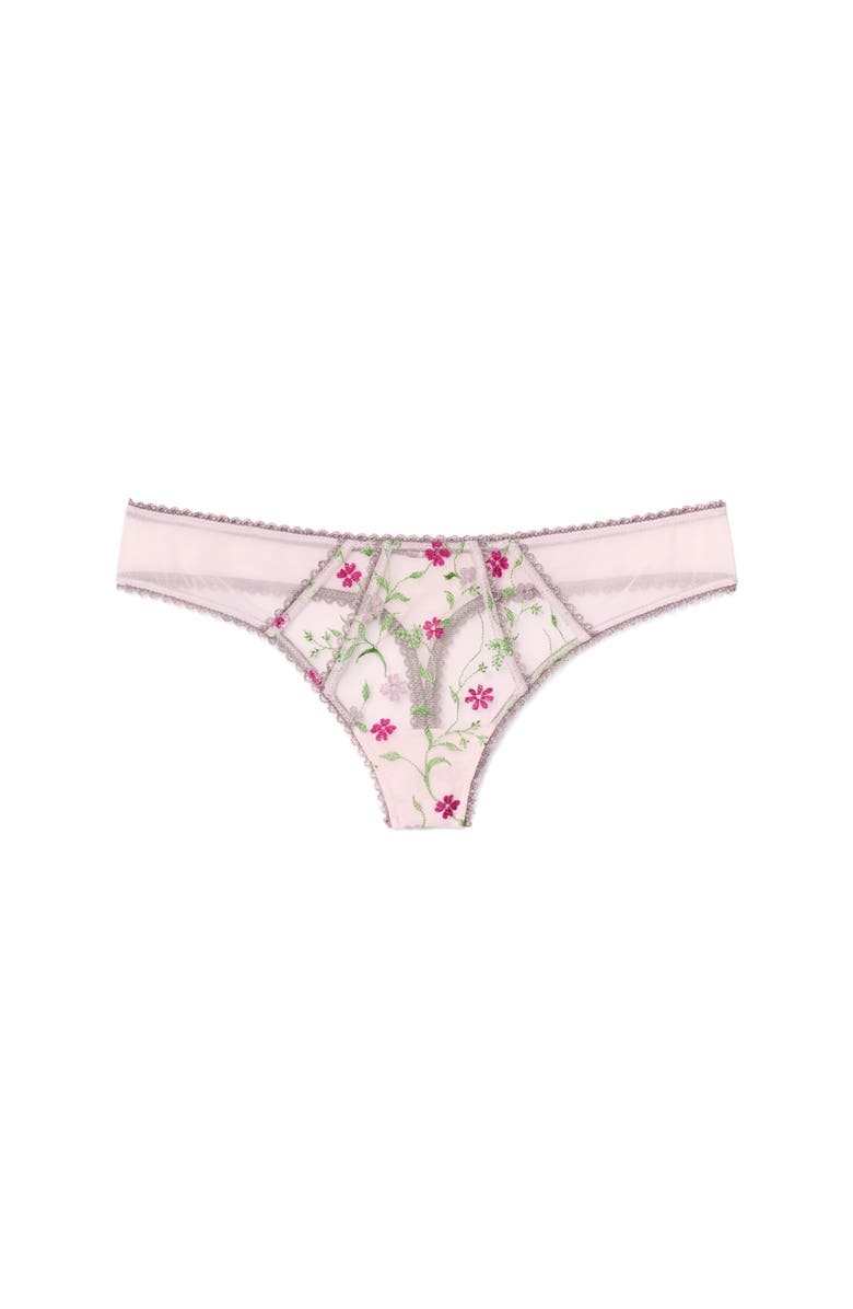 Adore Me Rosa Thong Panties, Alternate, color, Floral Purple