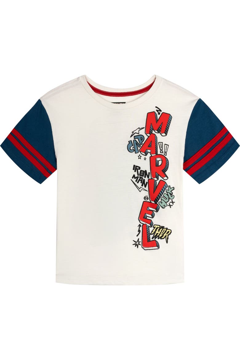 Avengers 2-Piece T-Shirt and Shorts Set, Alternate, color, Avengers Ivory Blue