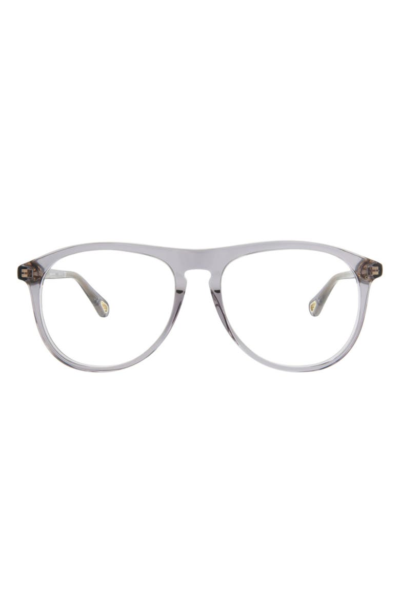 Chloé 54mm Aviator Optical Glasses, Main, color,