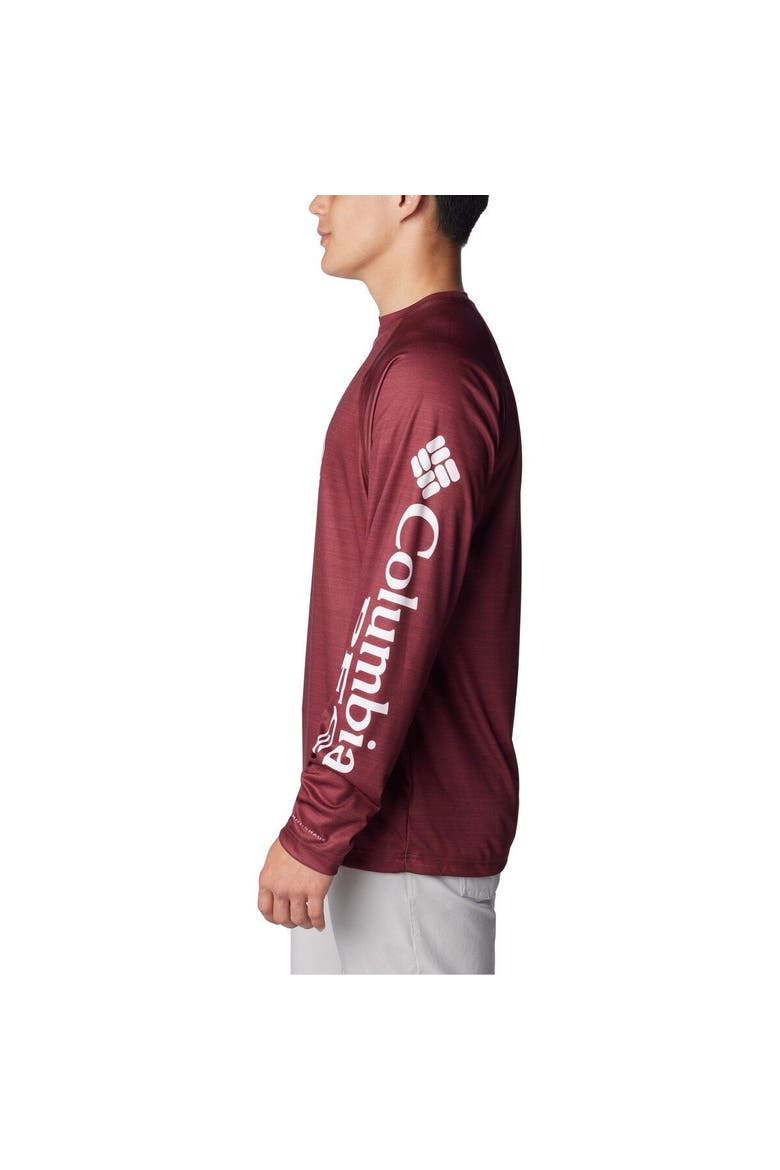Men's Columbia  Maroon Texas A&M Aggies PFG Terminal Tackle Omni-Shade Raglan Long Sleeve T-Shirt, Alternate, color, Maroon