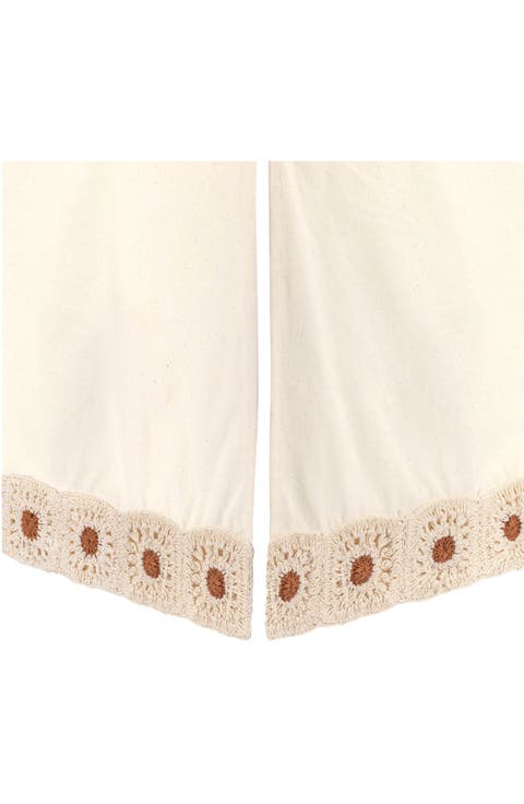 Crochet Trim Cotton Crib Skirt (Baby)