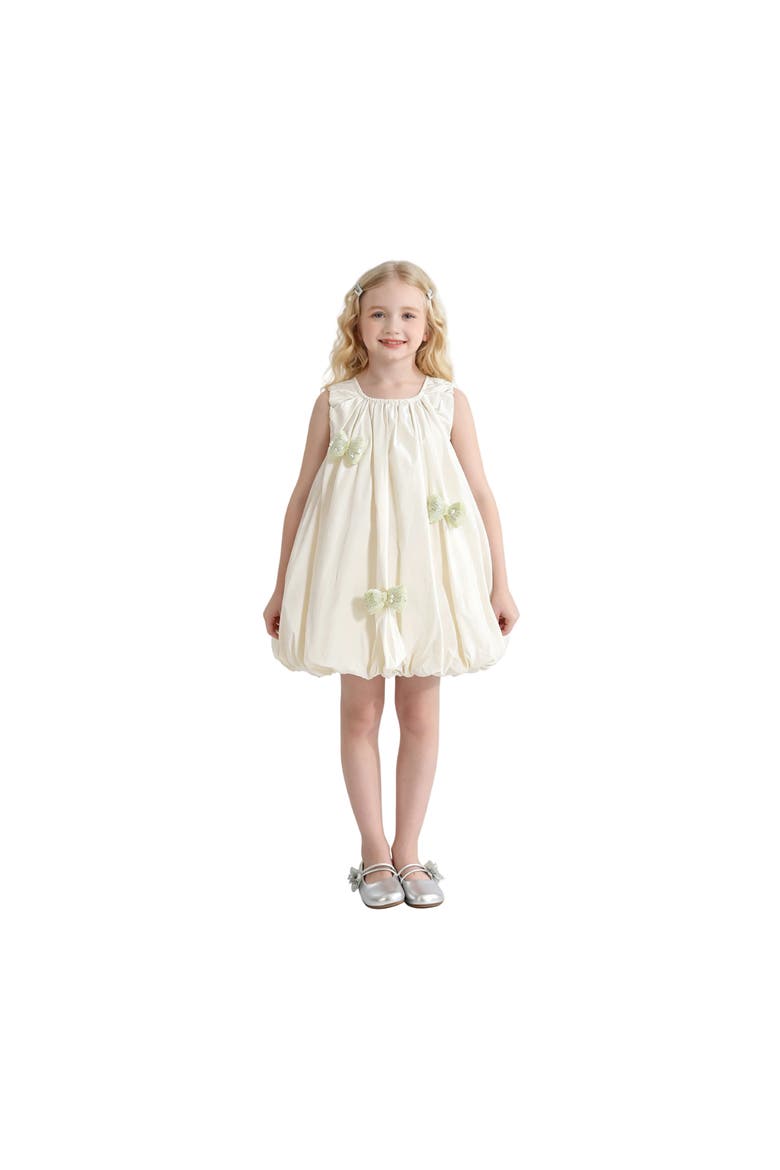 Annalise Sequin Bow Balloon Dress, Alternate, color, Ivory