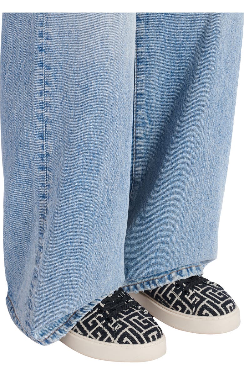 Balmain Monogram jacquard B-Court trainers, Alternate, color, Black