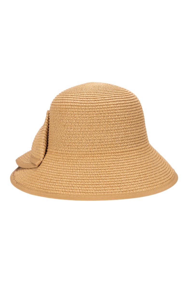 Petal Straw Bucket Hat, Main, color, NATURAL