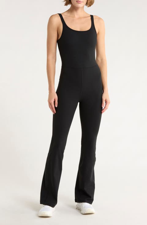 Felix Lux Ribbed Flare Leg Jumpsuit