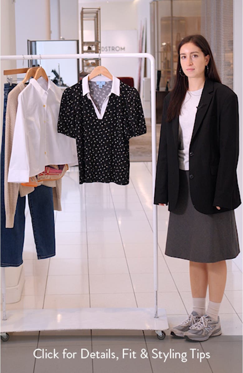 Puff Sleeve Collar Top, sales video thumbnail