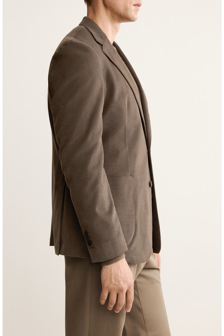 Slim Fit Stretch Cotton Blazer, Alternate, color, CARAMEL
