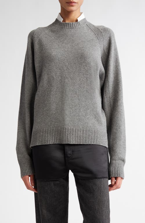 Undercover Twofer Poplin Shirt & Wool Blend Sweater in Top Gray 