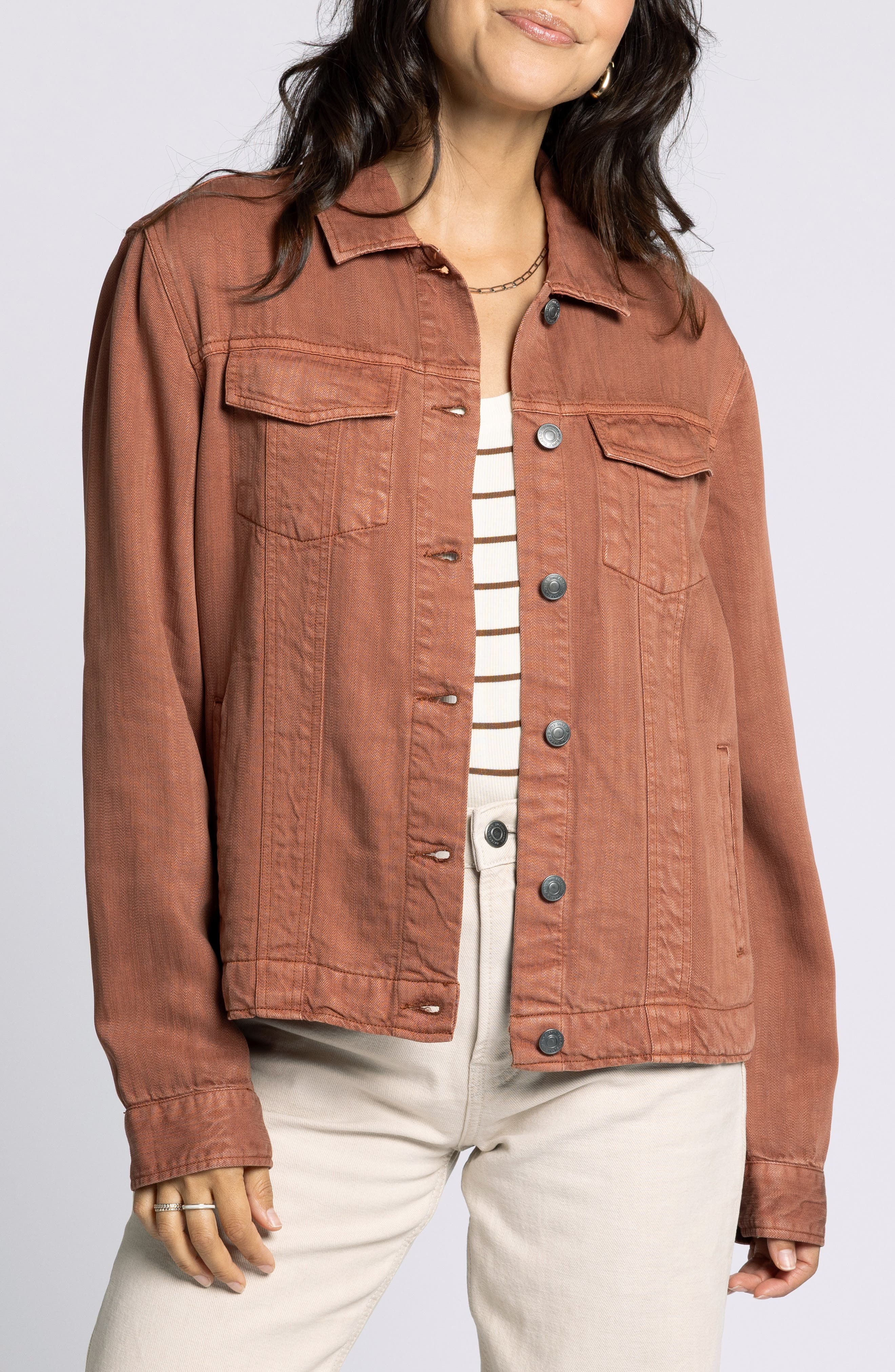 Jackie Denim Trucker Jacket - image 3