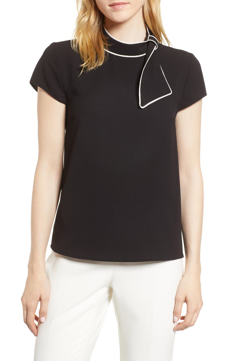 CeCe Tie Neck Blouse, Main, color, 