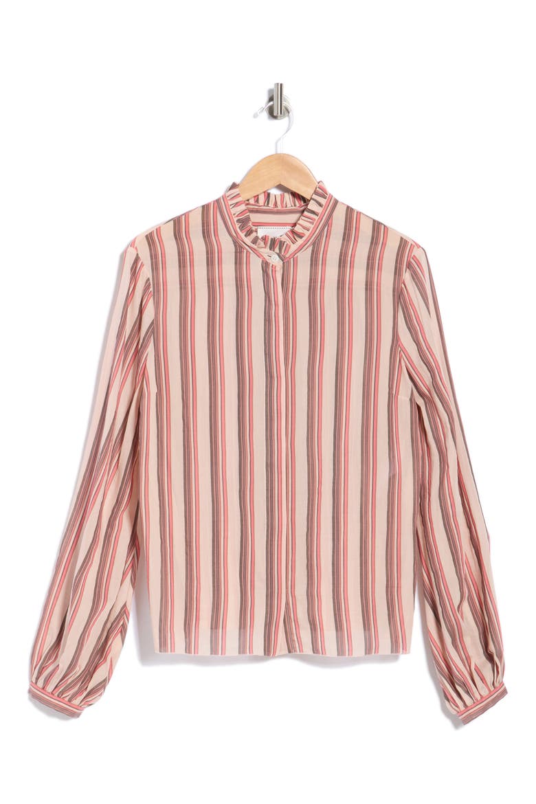 Stripe Button-Up Shirt, Alternate, color, POWDER