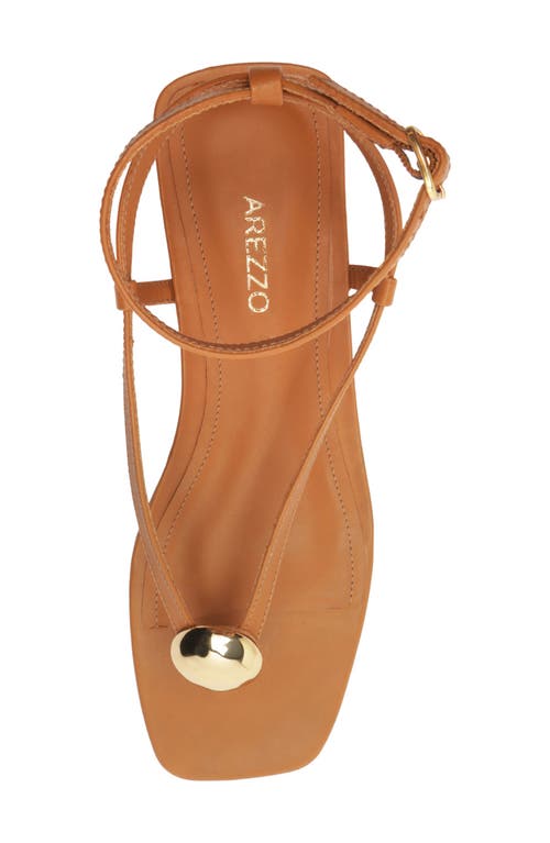 Arezzo Zuri Ankle Strap Sandal In Jungle Nut