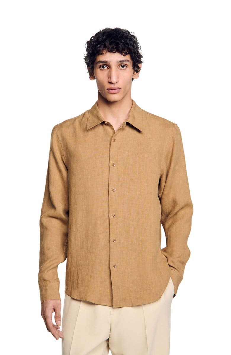 SANDRO Linen shirt, Alternate, color, 