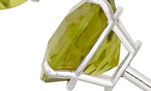 Fuzion Creations Amethyst Stud Earrings In Peridot