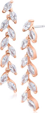 CZ by Kenneth Jay Lane Marquise Cubic Zirconia Linear Drop Earrings