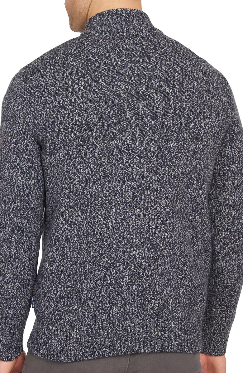 Barbour Sid Half Zip Wool & Cotton Sweater, Alternate, color, Navy Marl