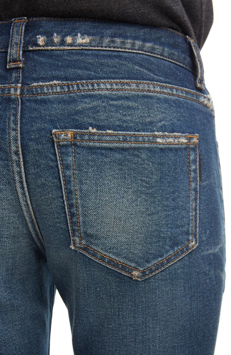 Saint Laurent Distressed Skinny Jeans, Alternate, color, 