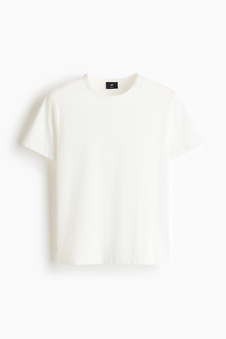 Regular-fit Cotton T-shirt, Alternate, color, Ivory