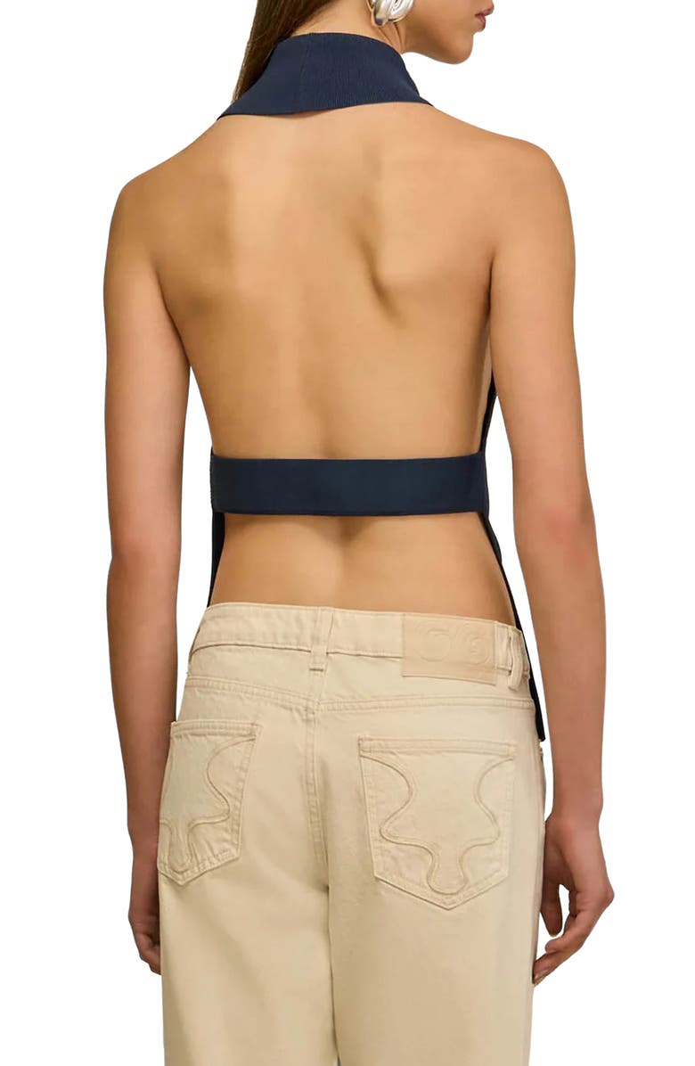 Cult Gaia Wake Sleeveless Turtleneck Sweater, Alternate, color, Deep Lake