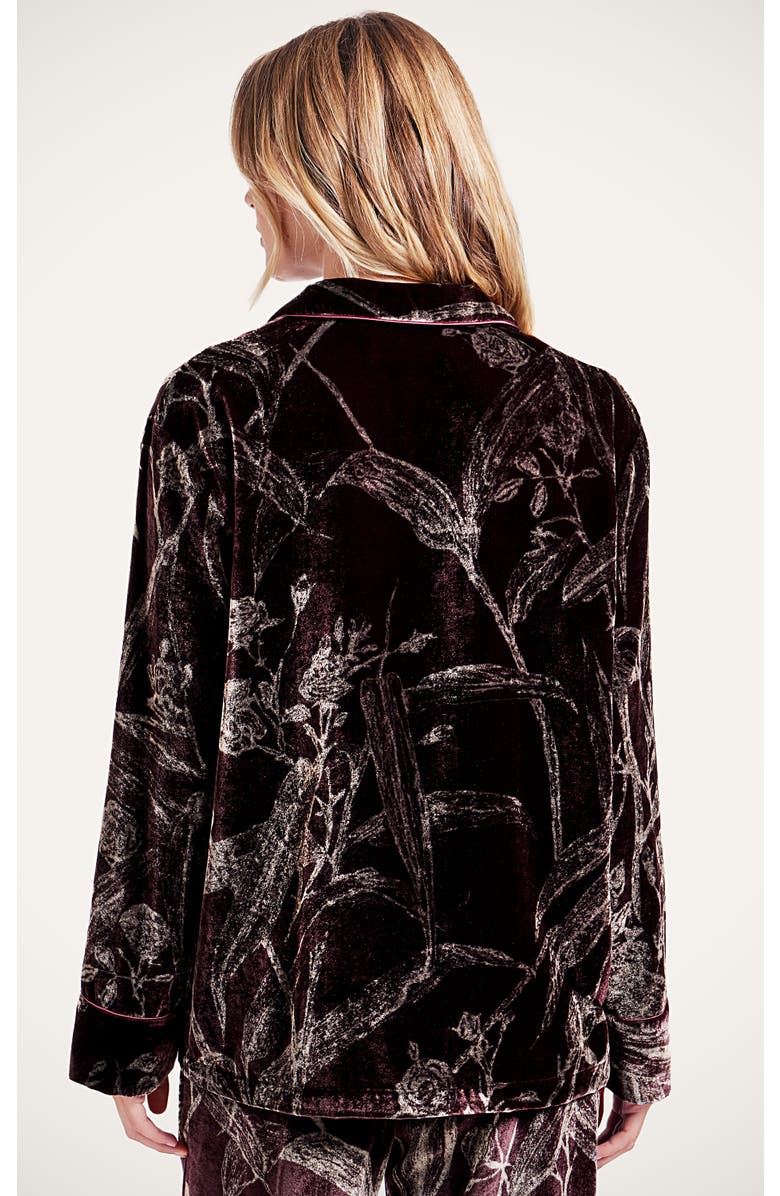 La DoubleJ Pajama Shirt, Alternate, color, Bamboo Burgundy