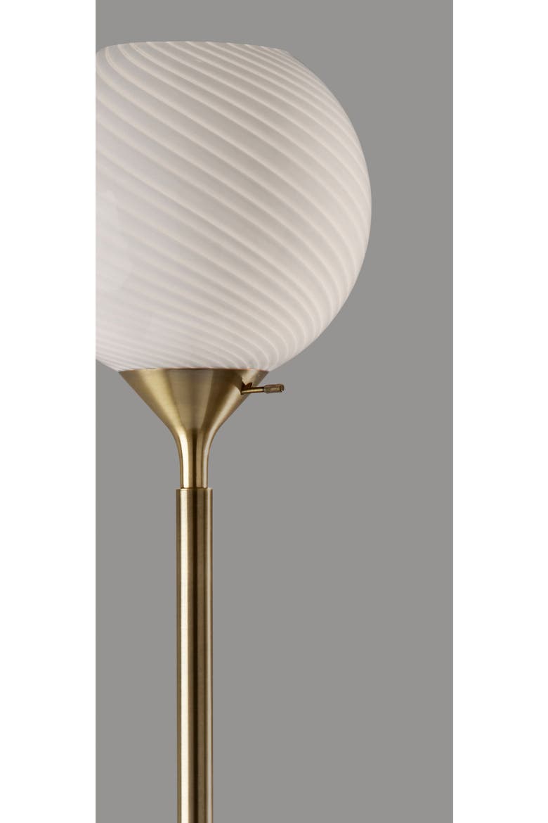 Swirl Antiqued Brass Torchiere Floor Lamp, Alternate, color, ANTIQUE BRASS