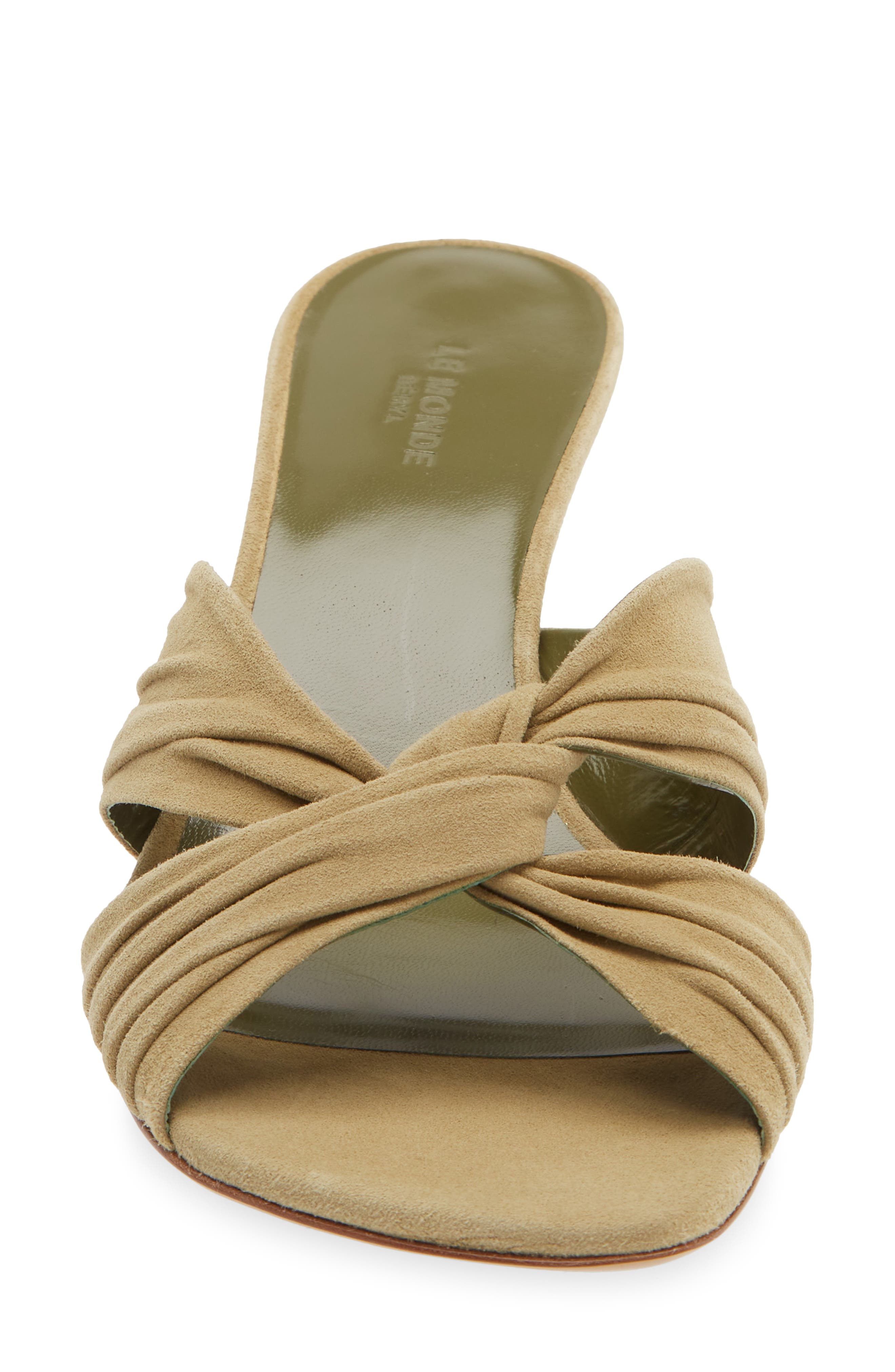 Le Monde Béryl Antonia Kitten Heel Slide Sandal, Alternate, color, Grey Green