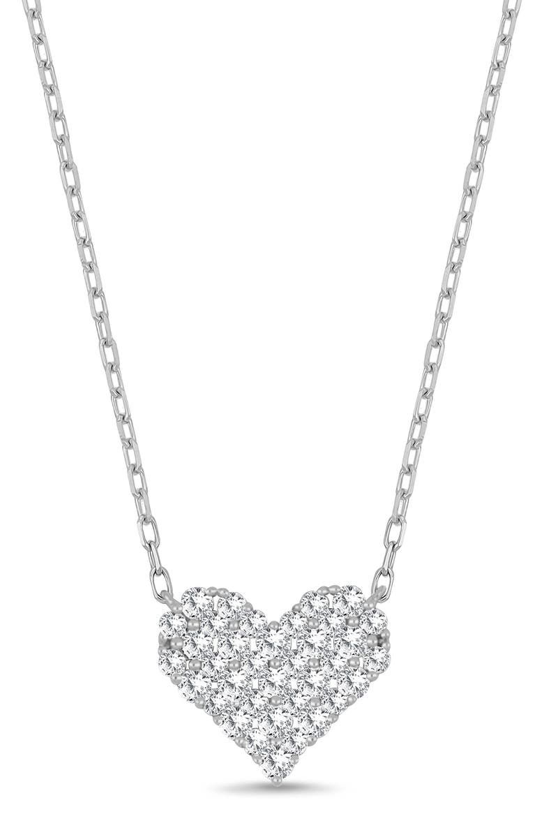 Bony Levy Liora 18K White Gold Pavé Diamond Heart Pendant Necklace, Alternate, color, 18K White Gold
