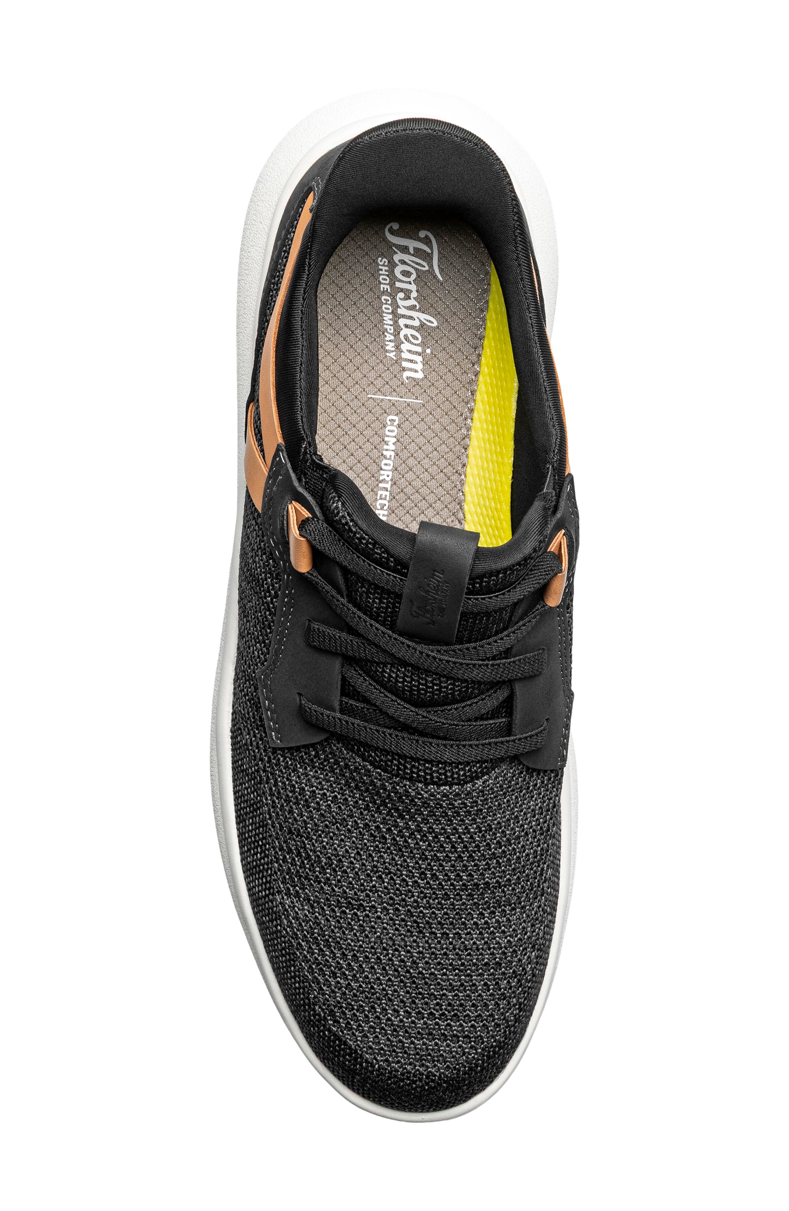 Fleet Knit Elastic Sneaker, Alternate, color, BLACK MULTI