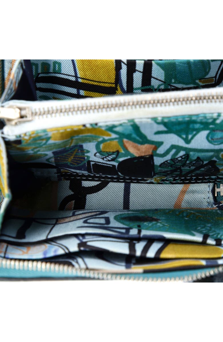 Pre-Owned Hermes Azap Zip Around Wallet Silk'in Epsom Compact, Alternate, color, Bleu Paon