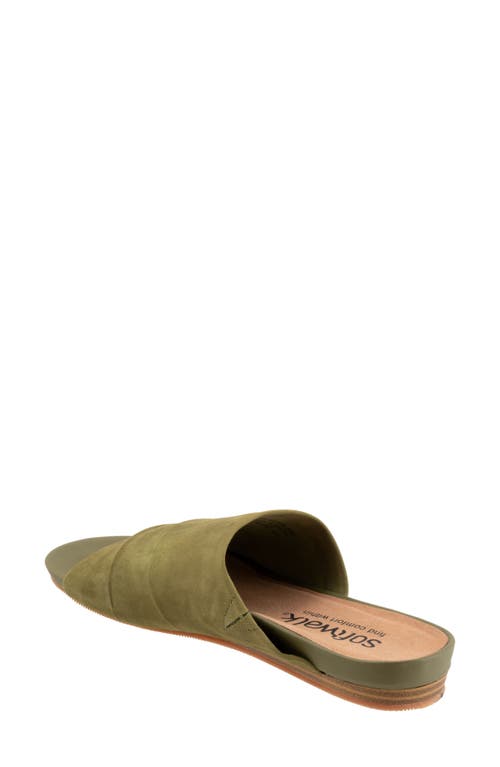 Softwalk ® Camano Slide Sandal In Olive Suede