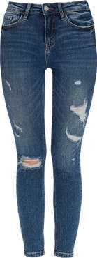 Bayeas Ripped High Waist Ankle Skinny Jeans