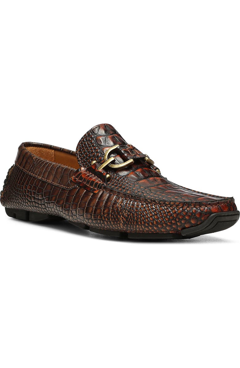Donald Pliner Dacio Croc Embossed Bit Driving Loafer, Main, color,