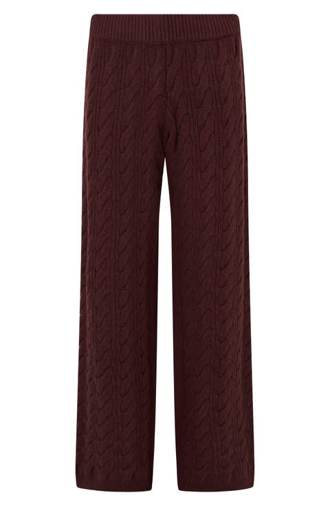 Kids' Shalley Wide Leg Cable Knit Pants