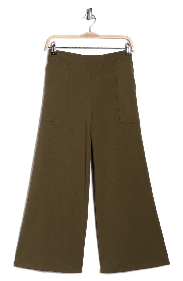 MAX STUDIO Crop Wide Leg Pants, Main, color, Olive-Olive