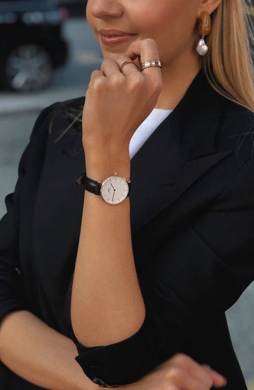 Daniel Wellington Classic Petite Leather Strap Watch, 32mm In Multi