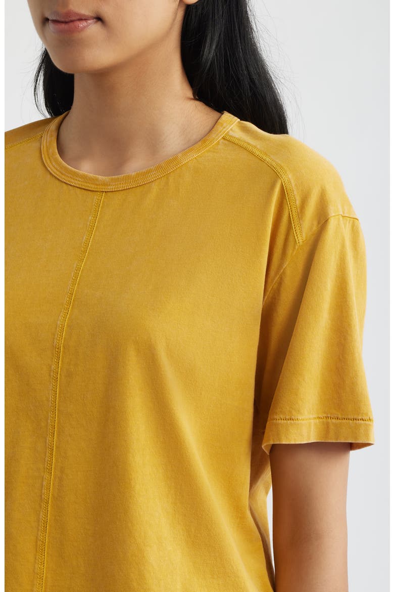 Acid Wash T-Shirt, Alternate, color, MUSTARD