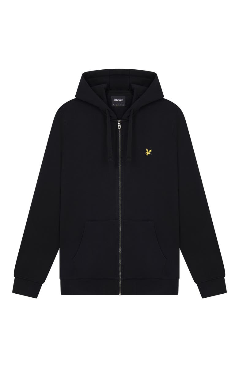 Lyle & Scott Zip Through Hoodie, Alternate, color, Jet Black