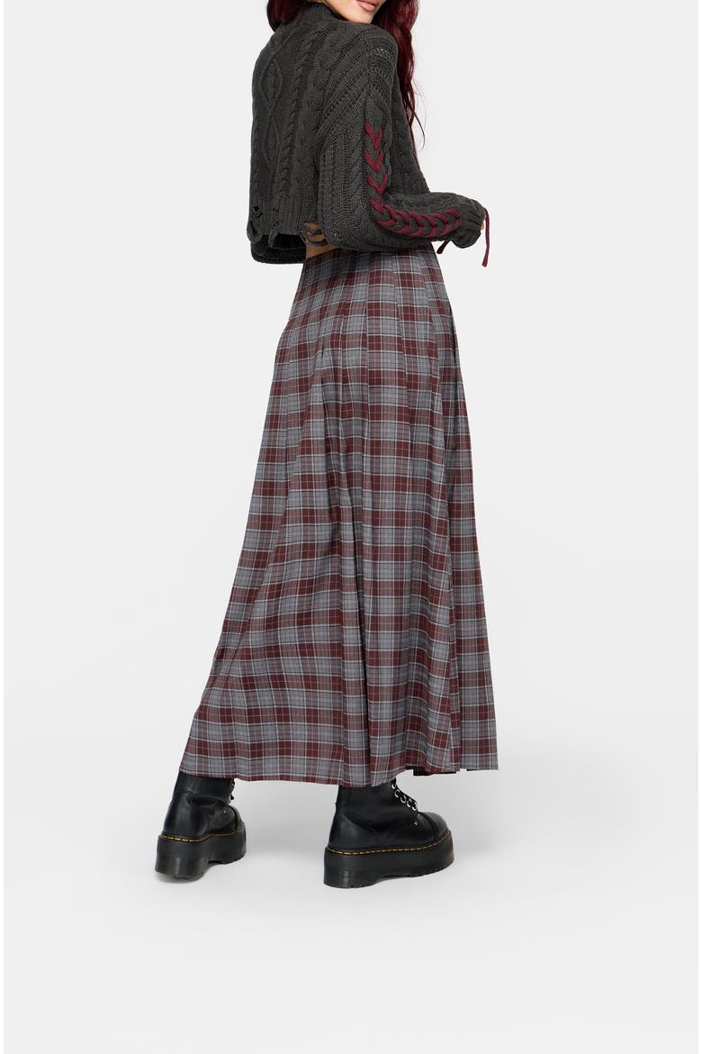 Aimil Midaxi Skirt, Alternate, color, Burgundy