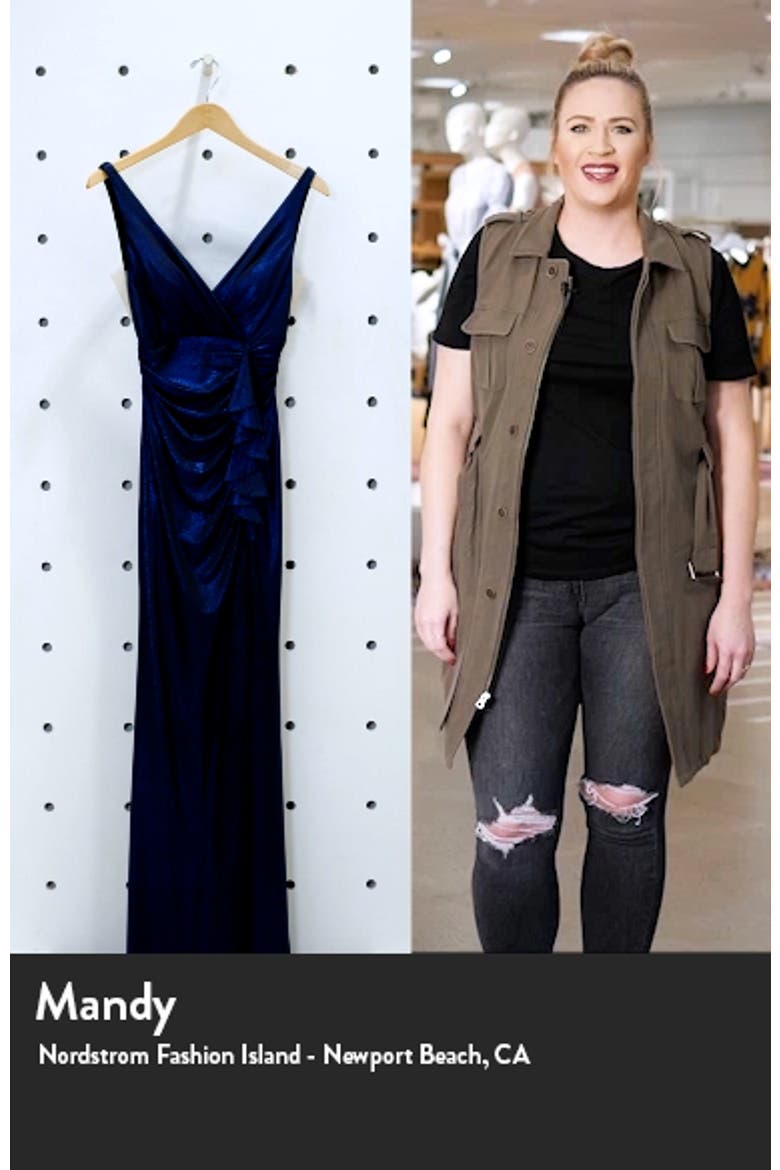 Metallic Ruffle Jersey Gown video