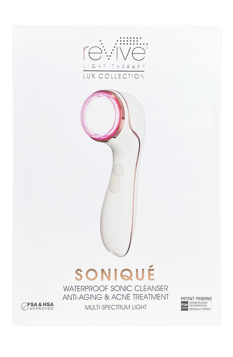 REVIVE LIGHT THERAPY Lux Sonique LED Sonic Cleansing Device, Alternate, color, White