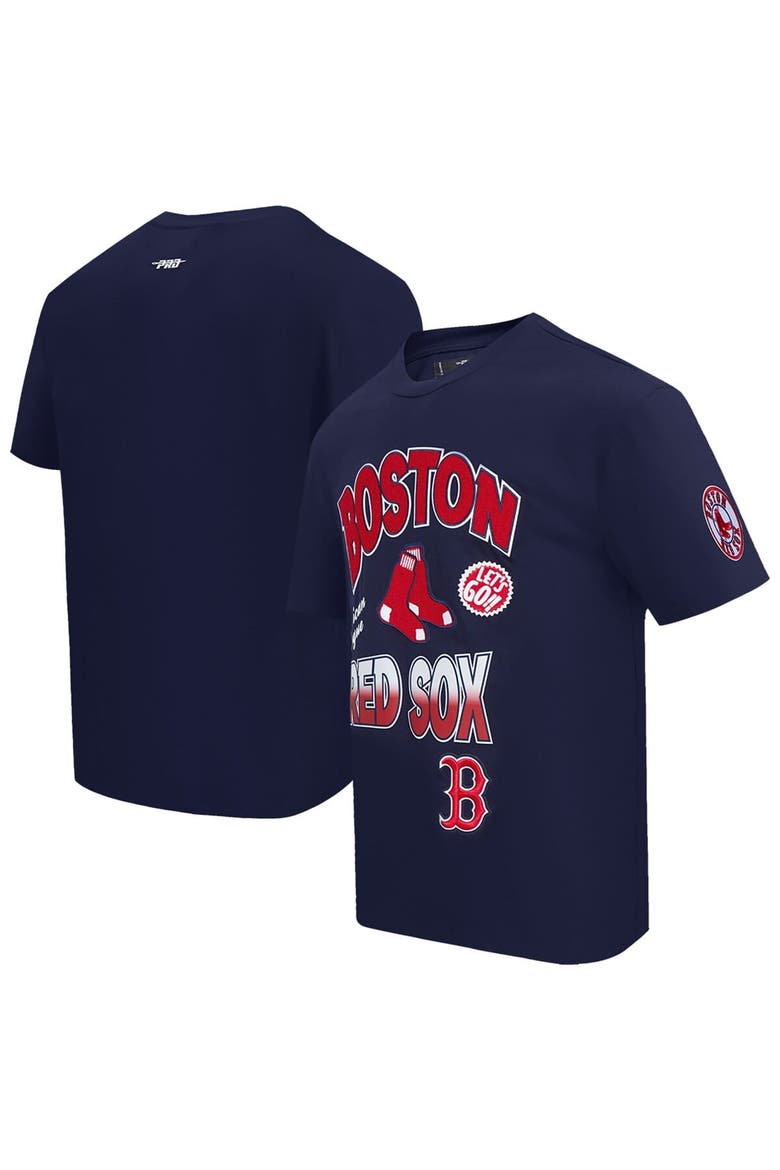 Men's Pro Standard Navy Boston Red Sox Turn It Up Dropped Shoulder T-Shirt, Main, color, Navy