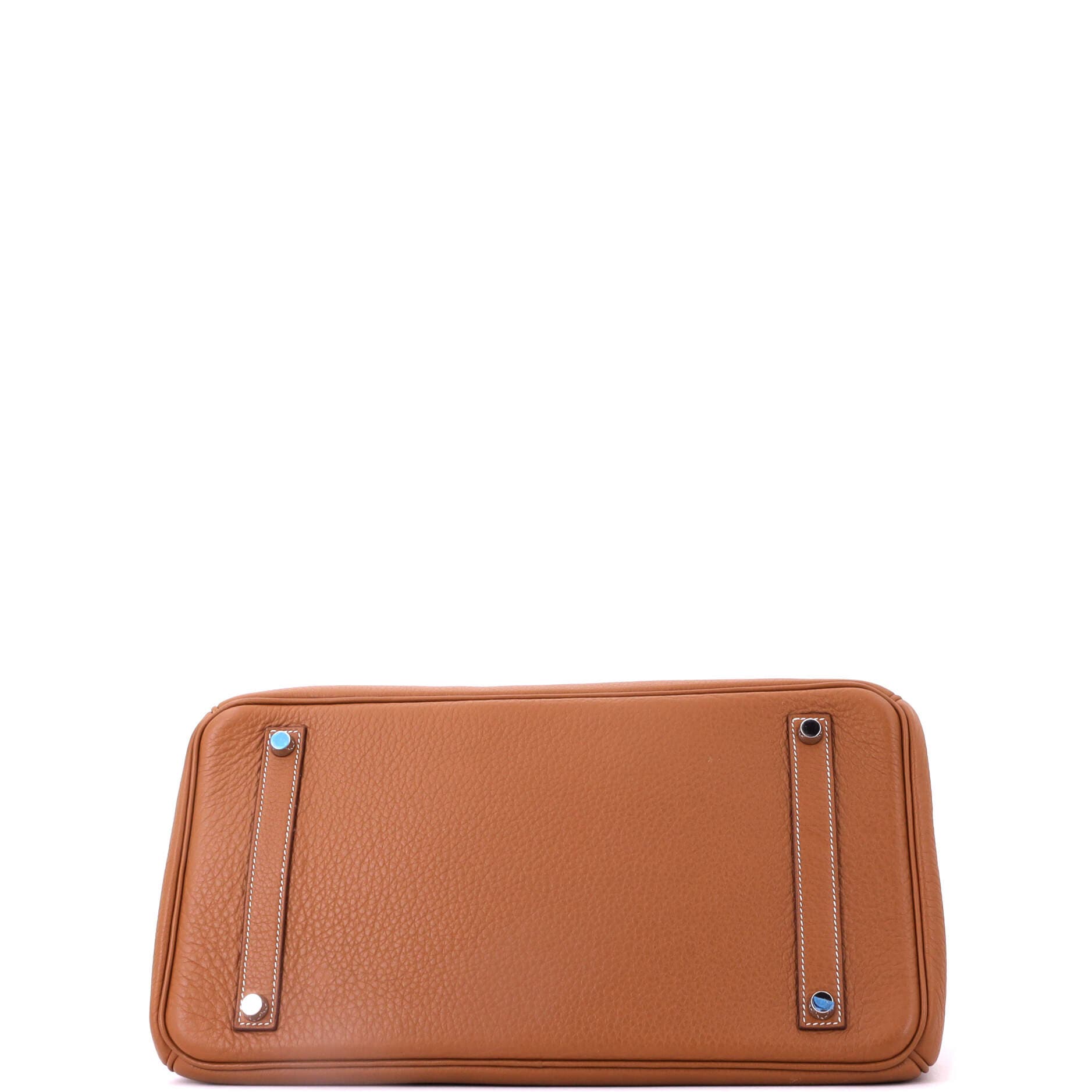 Birkin Handbag Brown Togo with Palladium Hardware 35, Alternate, color, Metallic Gold