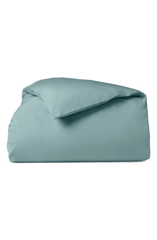 Coyuchi 300 Thread Count Organic Cotton Percale Duvet Cover In Green