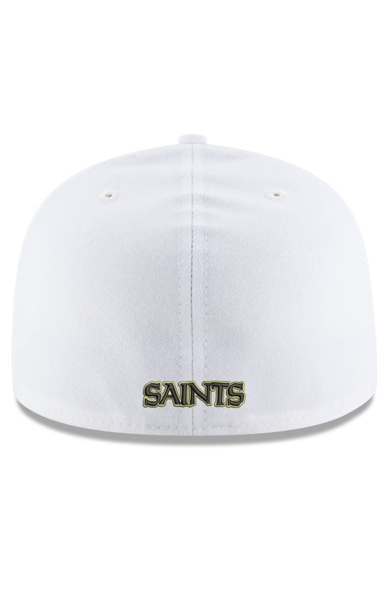 New Era Men's New Era White New Orleans Saints Omaha Alternate Logo 59FIFTY Fitted Hat, Alternate, color, White