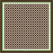 Jessie Zhao New York Double Sided Silk Scarf Of Polka Dot Bloom - Brown