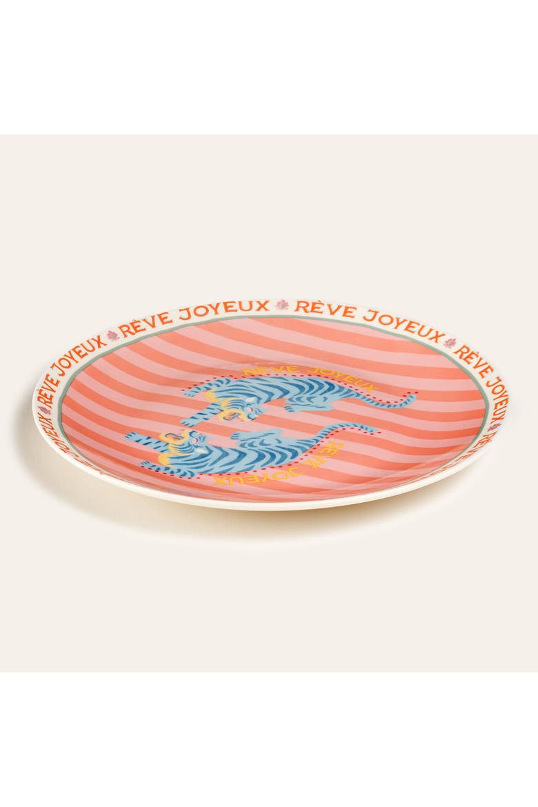 Porcelain Animal Cake Plate 2 Pcs Set, Alternate, color, Yellow