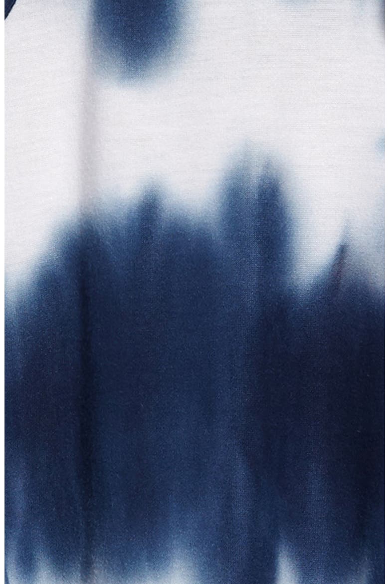 Tie Dye Hooded Cardigan, Alternate, color, BLUE WHITE