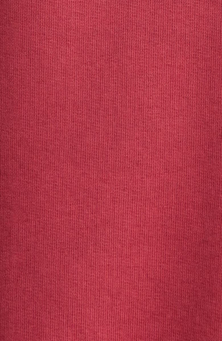 Fear of God Essentials Logo Graphic Print Relaxed Crop Hoodie, Alternate, color, Crimson