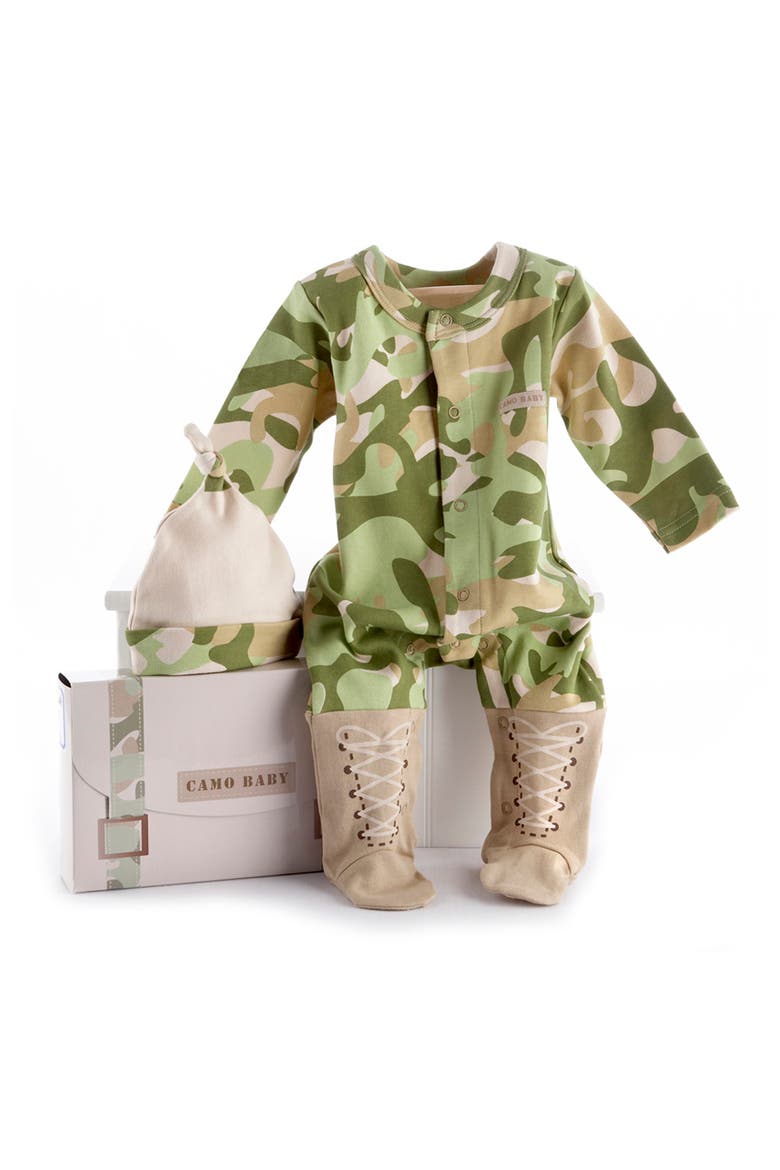 Big Dreamzzz Camo 2-Piece Cotton Sleeper Gift Set, Main, color, GREEN